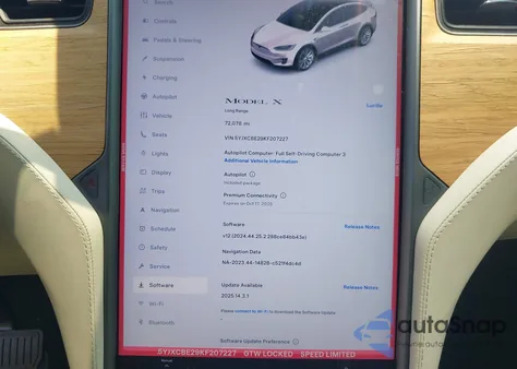 2019 Tesla Model X from USA, damaged, VIN 5YJXCBE29KF207227